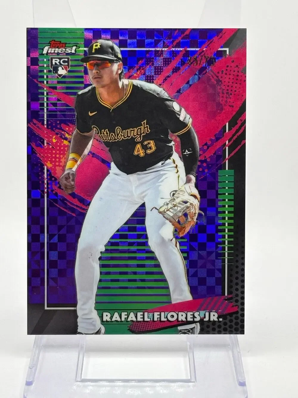 2026 Topps Finest Rafael Flores Jr Rookie Purple Geometric Refractor 45/75 SP RC
